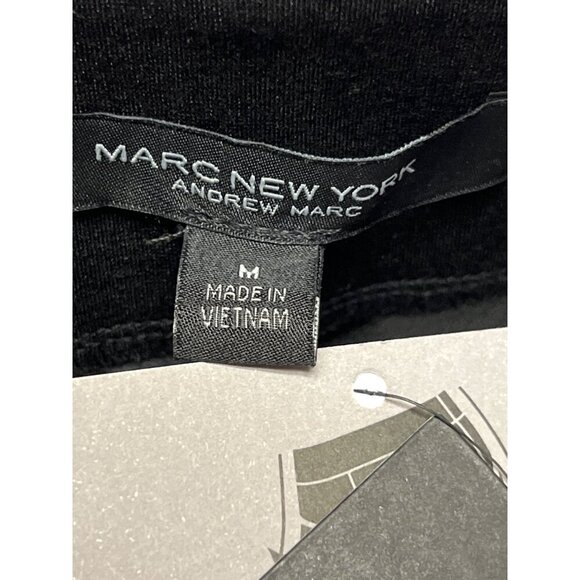 NEW! Marc New York Women's Black Pull-On Pant Faux Leather Side Panel Medium - Picture 9 of 12